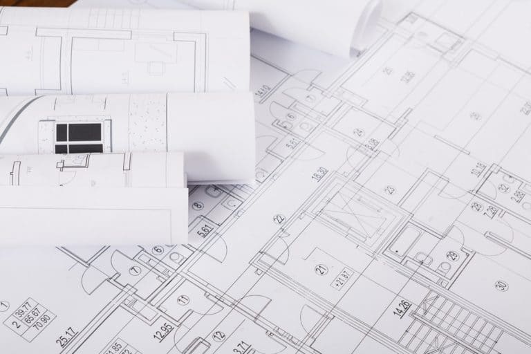 Plan of building. Architectural project background