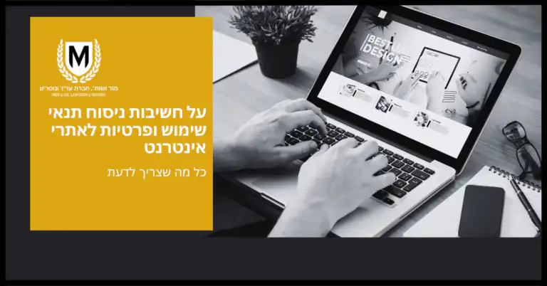 אדם המשתמש במחשב נייד ליד שולחן עם צמח, בתמונה דן בחשיבות של ניסוי תנאי אתר ופרטיות לאחר שימוש