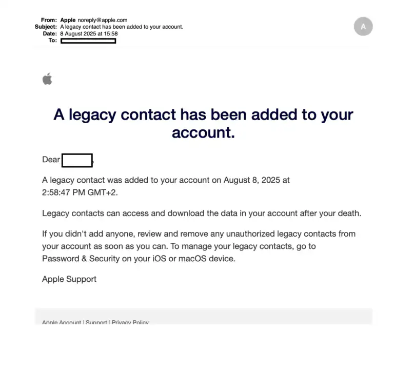 חשבון Apple, נכסים דיגיטליים