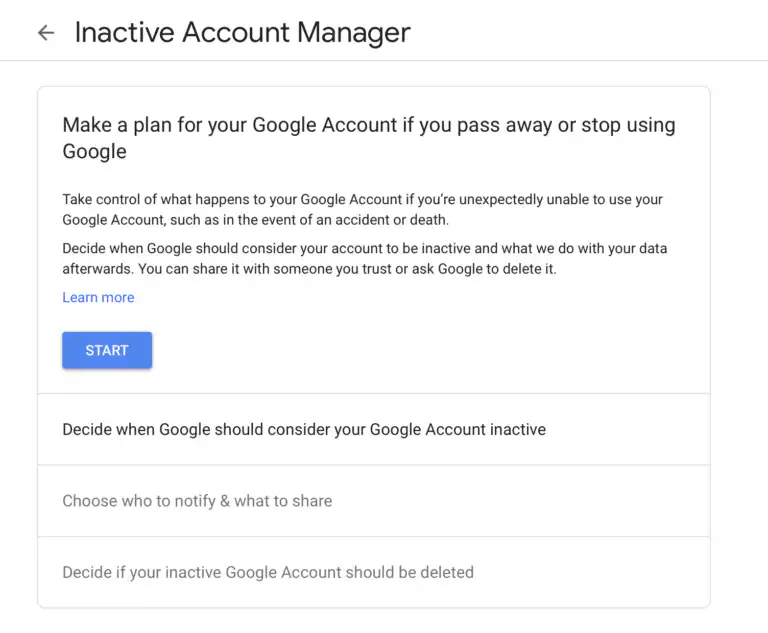הנצחת חשבון Google