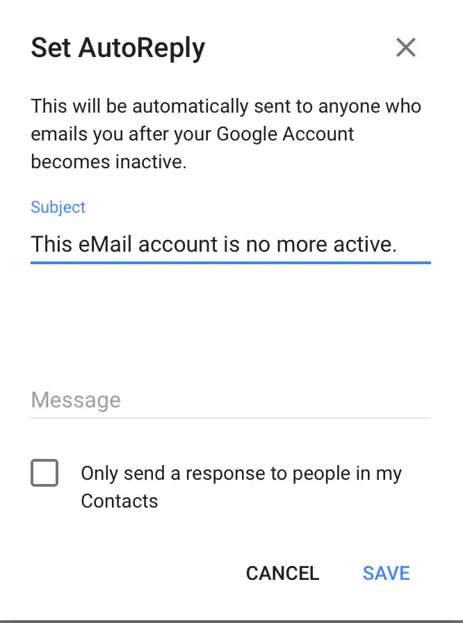 הנצחת חשבון Google