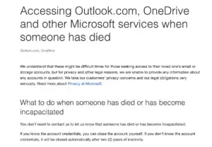 פגישה במשרד עורכי דין, בהקשר ניהול חשבון Microsoft של נפטר