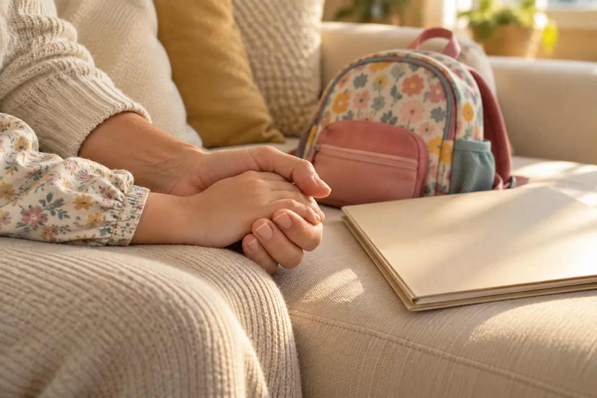 A parent holding a child's hand beside a medical folder - child disability claims with National Insurance